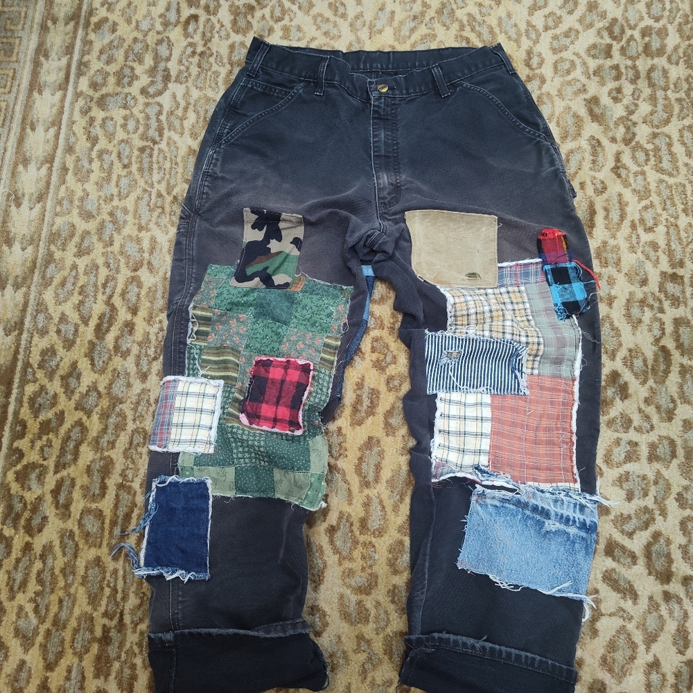 Carhartt Men's Patchwork Chinos - Black and Multicolor